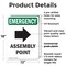 Signmission Assembly Point (Right Arrow) With Symbol, 12 in W x Rectangle, Plastic OS-2PACK-EM-P-1218-V-10431 - alternate 2